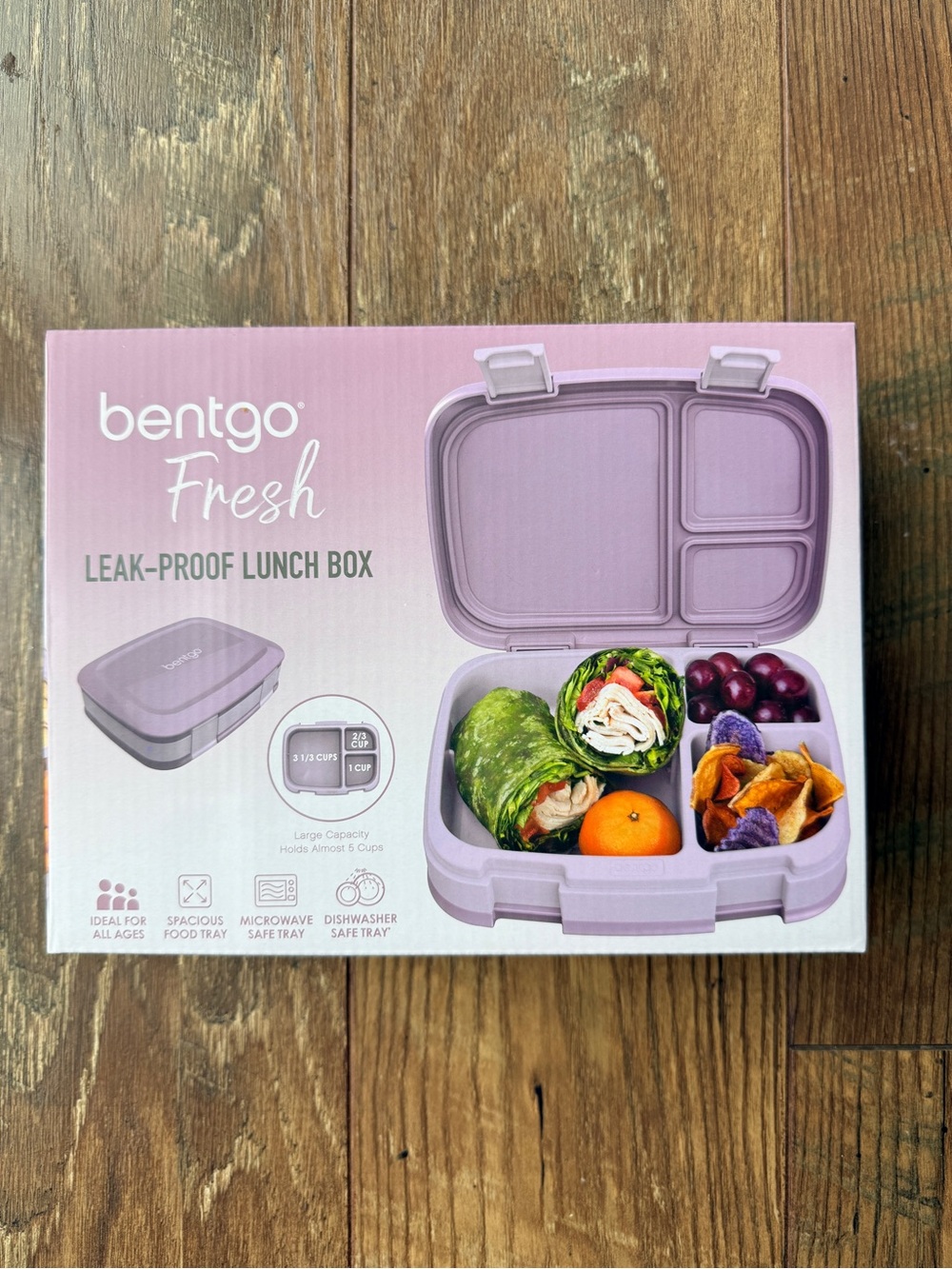 NIB Bentgo Fresh Leak-Proof Lunch Box - Light Purple